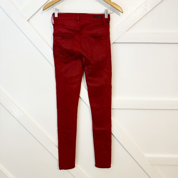 Citizens of Humanity Rocket Slick Coated High Rise Skinny Jeans Red Sz 26 - Picture 8 of 15